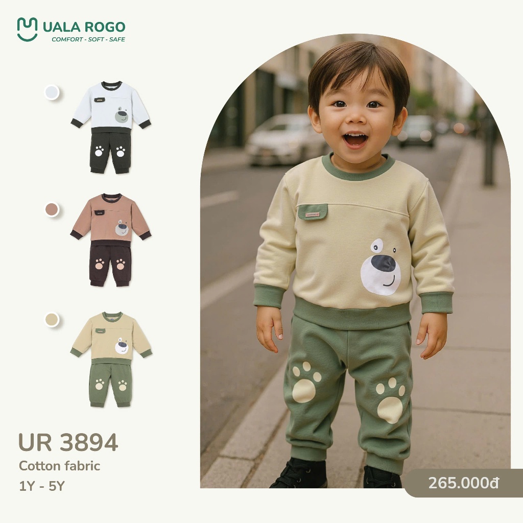 (9-24kg, 1-5Y) Bộ Dài Tay Uala Bé Trai UR2201 UR2272 UR2232 UR3684 UR3094 UR270 UR3894 UR3895