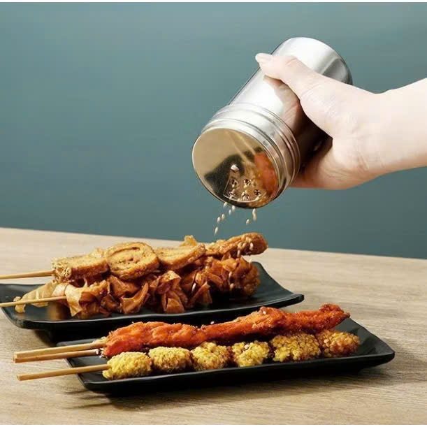 Lọ Đựng Tăm, Hũ Tiêu Inox Nắp Xoay Tiện Lợi