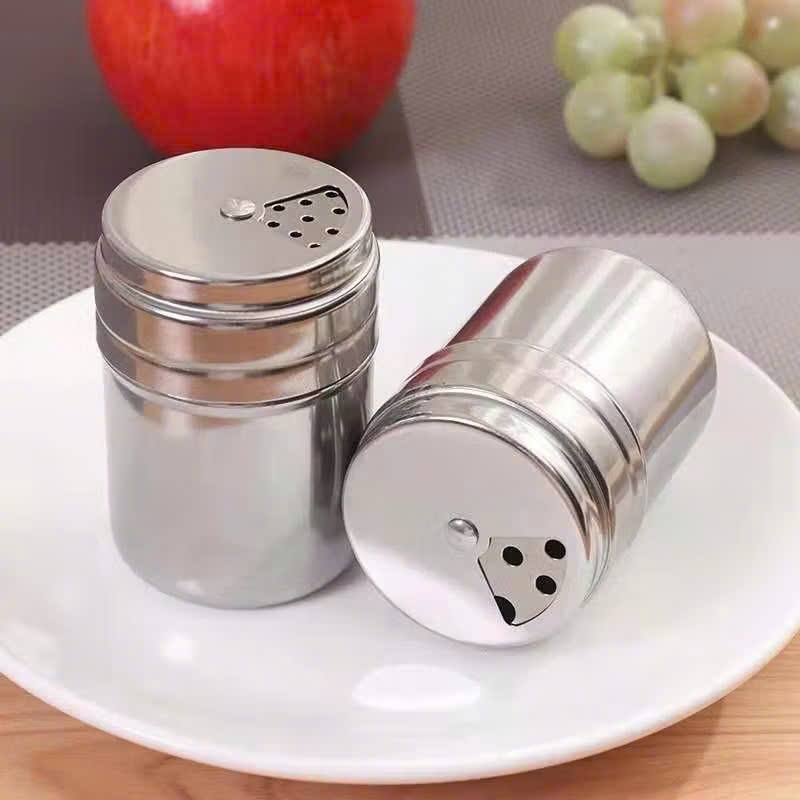 Lọ Đựng Tăm, Hũ Tiêu Inox Nắp Xoay Tiện Lợi