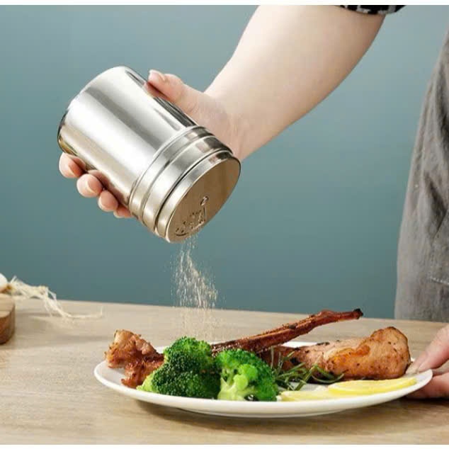 Lọ Đựng Tăm, Hũ Tiêu Inox Nắp Xoay Tiện Lợi