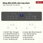 Máy hút ẩm lọc không khí HEPA Ion diệt khuẩn UV phòng 10-25m2 Fujihome DH14W-HEPA 14L/ ngày chống nồm ẩm phòng ngủ khách — ảnh 7