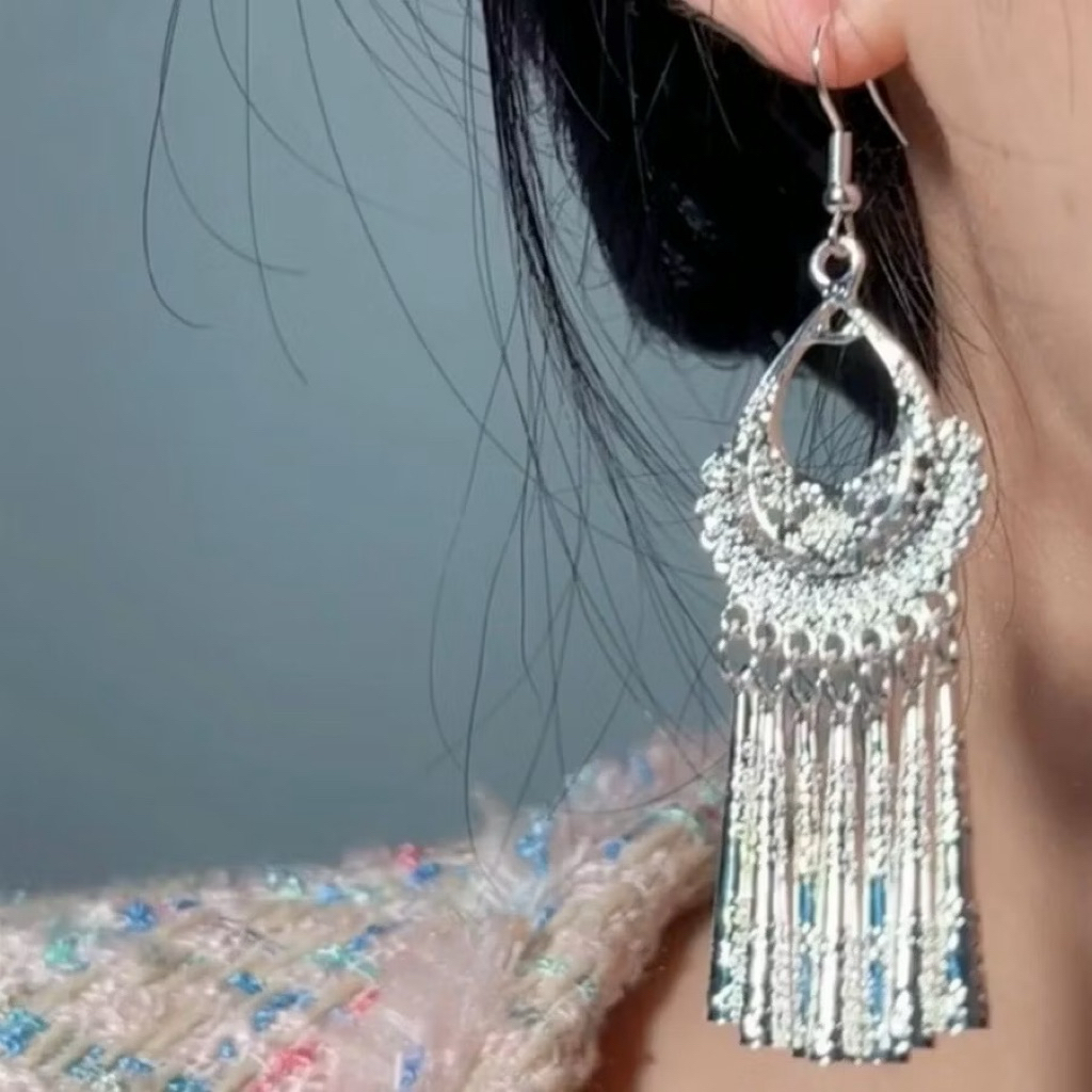 Bông Tai Cổ Trang Kiểu Dân Tộc Du Lịch Trung Quốc