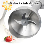 Máy Xay Sinh Tố Cầm Tay Chính Hãng RAF 1600W 4 Lưỡi Cao Cấp Máy Say Cho Bé Ăn Dặm Đa Năng Mini Xay Thịt Cá Cháo Tỏi Ớt — ảnh 4