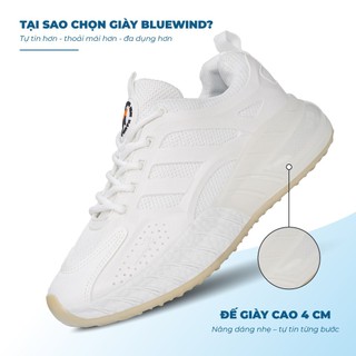 Giày Thể Thao Nam Nữ BLUEWIND Đế Cao 4cm Trẻ Trung Êm Mềm Năng Động 68372