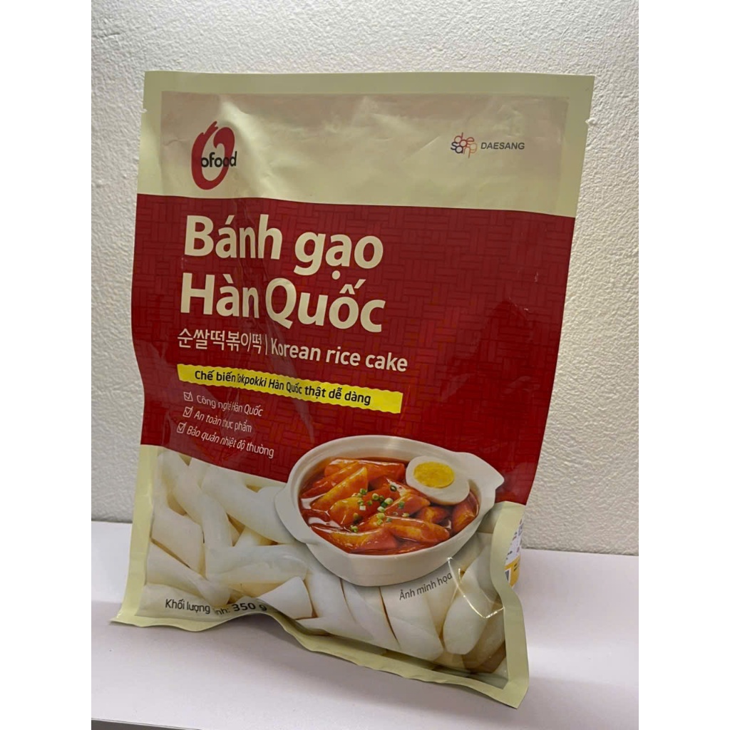 Tokbokki O’Food Hàn Quốc 350g, Bánh Gạo Cay Dẻo Ngon Ăn Liền, Combo 2 và 5 Gói