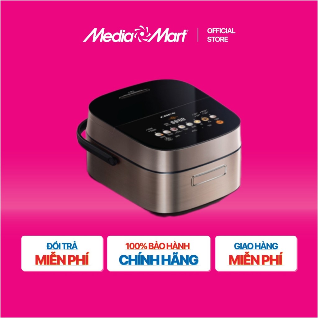 Nồi Cơm Điện Tử Cao Tần Coex 1.5 Lít CR- 3469IH Toả nhiệt 3D - 8 chế độ nấu - Van thoát hơi thông minh giữ lại vitamin
