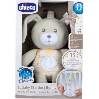 Thú Bông Chicco First Dreams Lullaby Stardust Bunny Đèn Ngủ Phát Nhạc