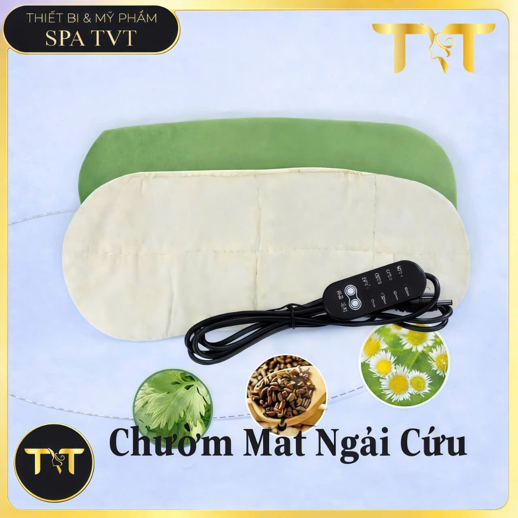 CHƯỜM MẮT NGẢI CỨU TVT, TÚI CHƯỜM MẮT THẢO DƯỢC VÀNG & NHUNG XANH, THƯ GIÃN, GIẢM MỎI MẮT, NGỦ NGON