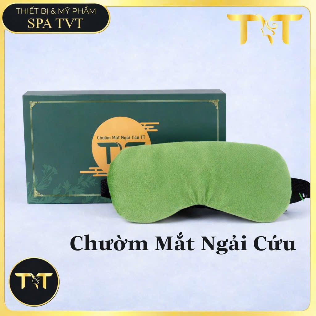 CHƯỜM MẮT NGẢI CỨU TVT, TÚI CHƯỜM MẮT THẢO DƯỢC VÀNG & NHUNG XANH, THƯ GIÃN, GIẢM MỎI MẮT, NGỦ NGON
