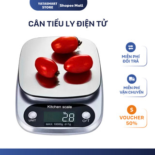 Cân Tiểu Ly Điện Tử Nhà Bếp Mini YATASMART Định Lượng 1g-10kg Độ Chính Xác Cao,Chất Liệu Hợp Kim Thép