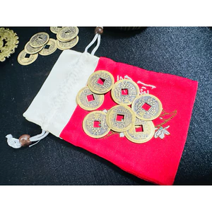 Combo 7 Đồng Xu Âm Dương cho Nữ (tặng túi hoa Mai)