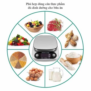 Cân Tiểu Ly Điện Tử Nhà Bếp Mini YATASMART Định Lượng 1g-10kg Độ Chính Xác Cao,Chất Liệu Hợp Kim Thép