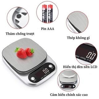 Cân Tiểu Ly Điện Tử Nhà Bếp Mini YATASMART Định Lượng 1g-10kg Độ Chính Xác Cao,Chất Liệu Hợp Kim Thép