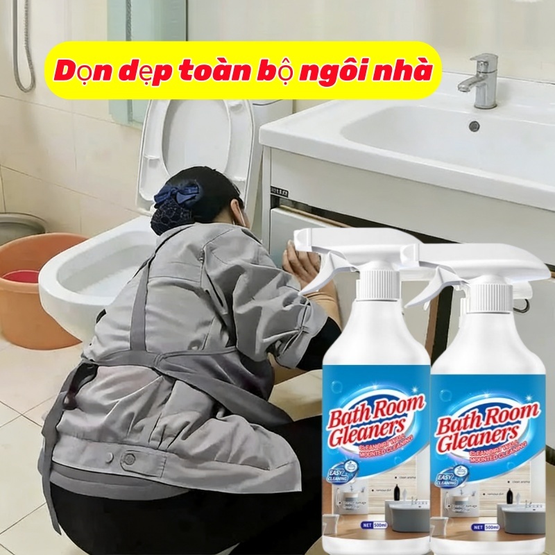 Tẩy cặn canxi, Chất tẩy rửa đa năng phòng tắm 500ML/gạch/kính/bồn tắm/chậu rửa - Dung dịch tẩy cặn canxi