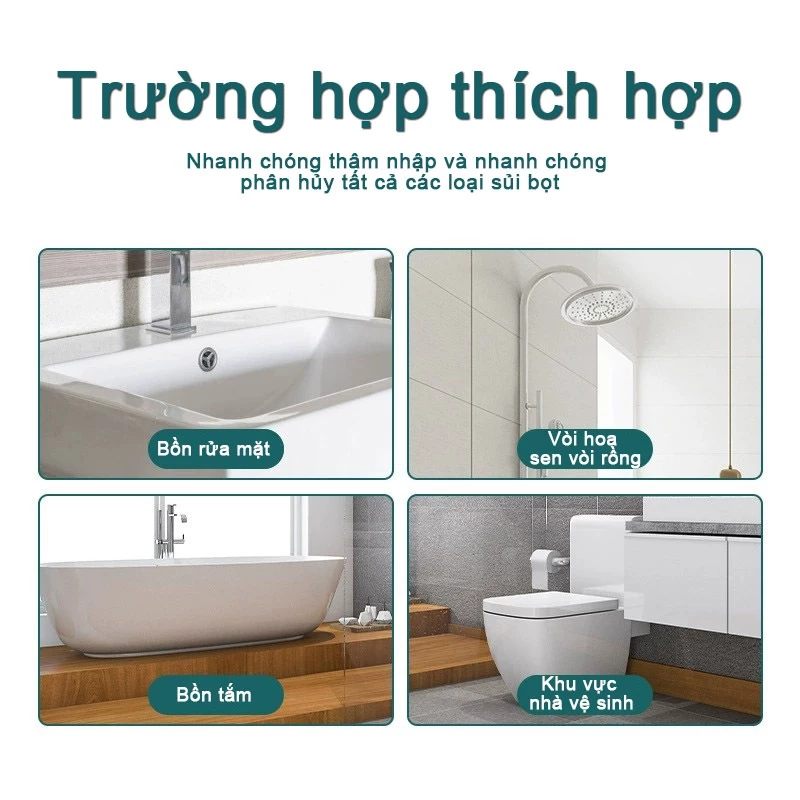 Tẩy cặn canxi, Chất tẩy rửa đa năng phòng tắm 500ML/gạch/kính/bồn tắm/chậu rửa - Dung dịch tẩy cặn canxi