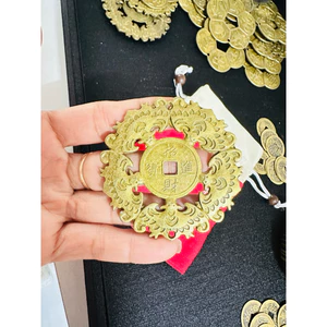 Đồng Xu Ngũ Phúc Lâm Môn Tặng Túi Hoa Mai Kích Hoạt Phước Lộc Giữ Tiền Vận May Phong Thủy Cân Bằng Năng Lượng