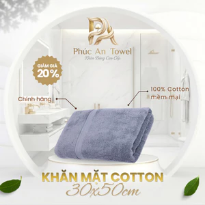 Khăn Mặt Cotton Cao Cấp,30x50cm, Khăn Lau Mặt Cho Bé, Khăn Mặt Gia Đình, Khăn Siêu Mềm Mịn Thấm Hút