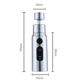Đầu Vòi Nước YATASMART Tăng Áp Rửa Chén 3 Chế Độ Đa Năng Tia Mảnh Góc Xoay Rộng Kết Nối Chắc Chắn