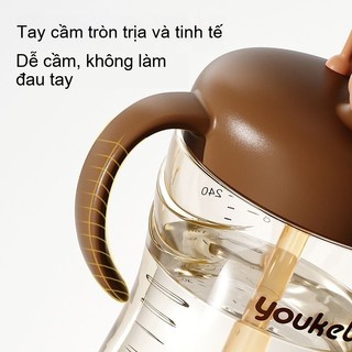 Youkebei Cốc Uống Sữa PPSU Cho Bé – Chống Sặc, Không Rò Rỉ, Ống Hút An Toàn