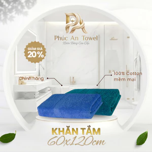 Khăn Tắm Cao Cấp Cotton 60x120cm Mềm Mại Thấm Hút Tốt Nhanh Khô, Khăn Tắm Biển Dùng Cho Gia Đình, Hotel