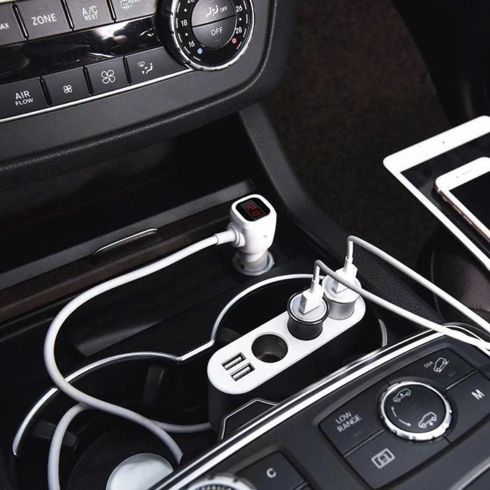 Bộ Chia Tẩu Sạc Ô Tô Hoco Z13 Với 3 Tẩu Sạc, 2 Cổng Sạc USB, Sạc Nhanh, An Toàn, Tiện Lợi Khi Dùng