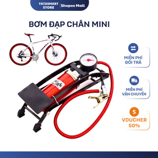 Bơm Đạp Chân YATASMART Cao Cấp Dành Cho Xe Đạp - Xe Máy - Xe Ô Tô Mẫu Mới Nhất