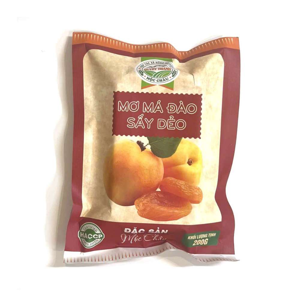 Mơ má đào sấy dẻo Mộc Châu - Combo 3 gói mơ sấy dẻo 200g, đặc sản Mộc Châu mơ sấy dẻo