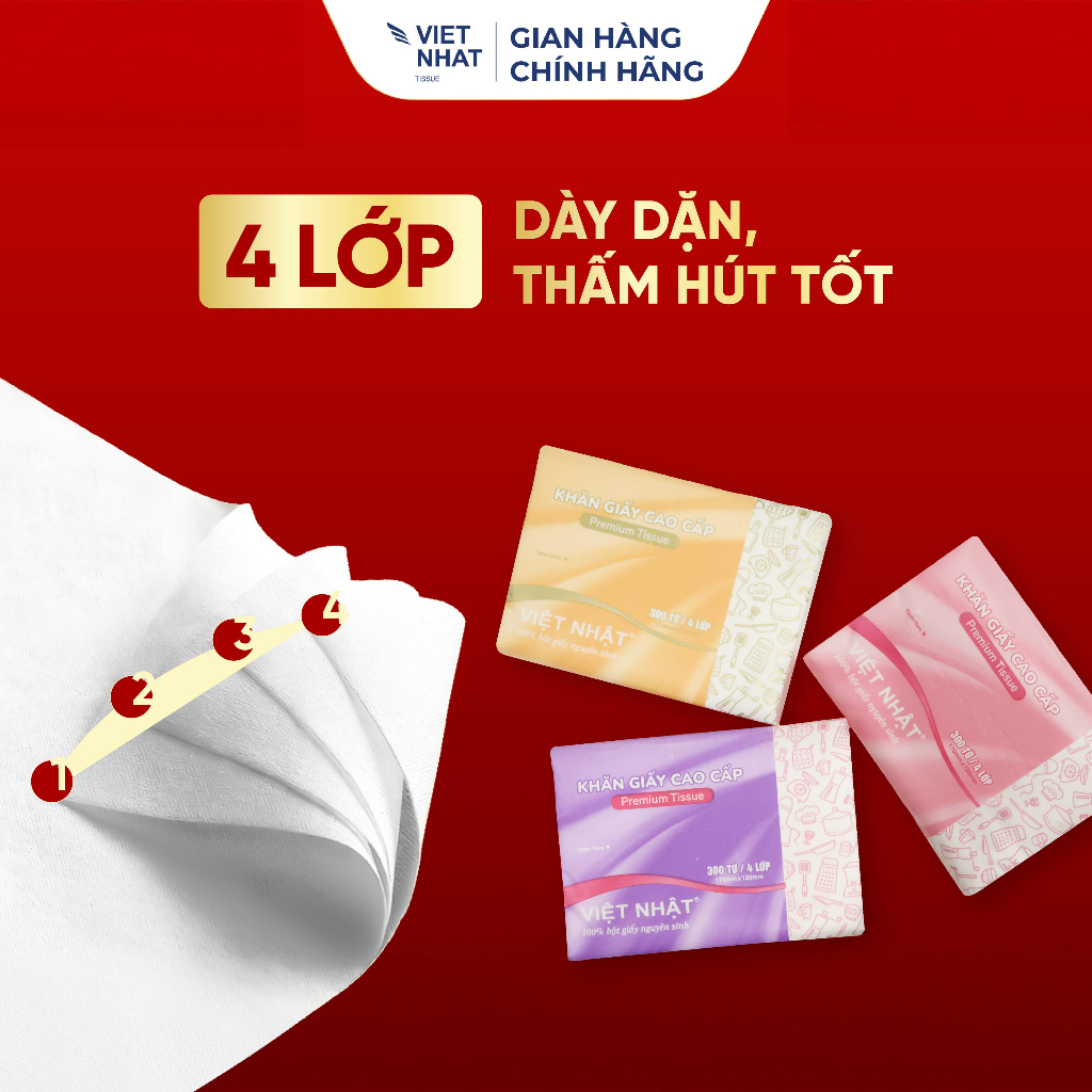 [COMBO TIÊU CHUẨN] 20 Gói Giấy Rút Việt Nhật Nhỏ Mix 3 Màu An Toàn, Thấm Hút Tốt, Mềm Mại Vượt Trội, Chất Lượng