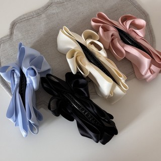 Satin Nơ Chuối Kẹp Nữ Đuôi Ngựa Kẹp Tóc Phụ Kiện Tóc OKT_0003