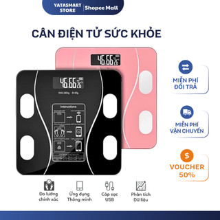 Cân Điện Tử Sức Khỏe YATASMART Sạc USB Kết Nối Bluetooth Phân Tích Chỉ Số Cơ Thể