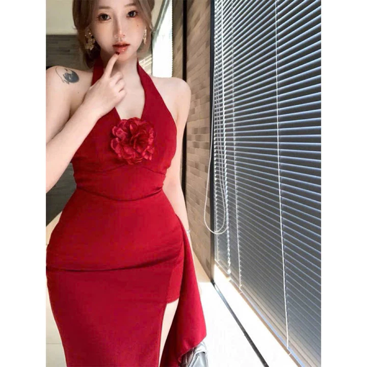 ĐẦM BODY TÔN DÁNG XẺ ĐÙI , ĐẦM CỔ YẾM CỰC XINH , ĐẦM BODY ĐI TIỆC , ĐẦM ĐI CHƠI SANG CHẢNH , ĐẦM ĐỎ