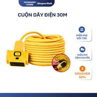Cuộn Dây Điện Kèm Ổ Cắm YATASMART, Phích Cắm Đúc Chịu Lực Cao Đa Năng Tiện Lợi Dài 30m