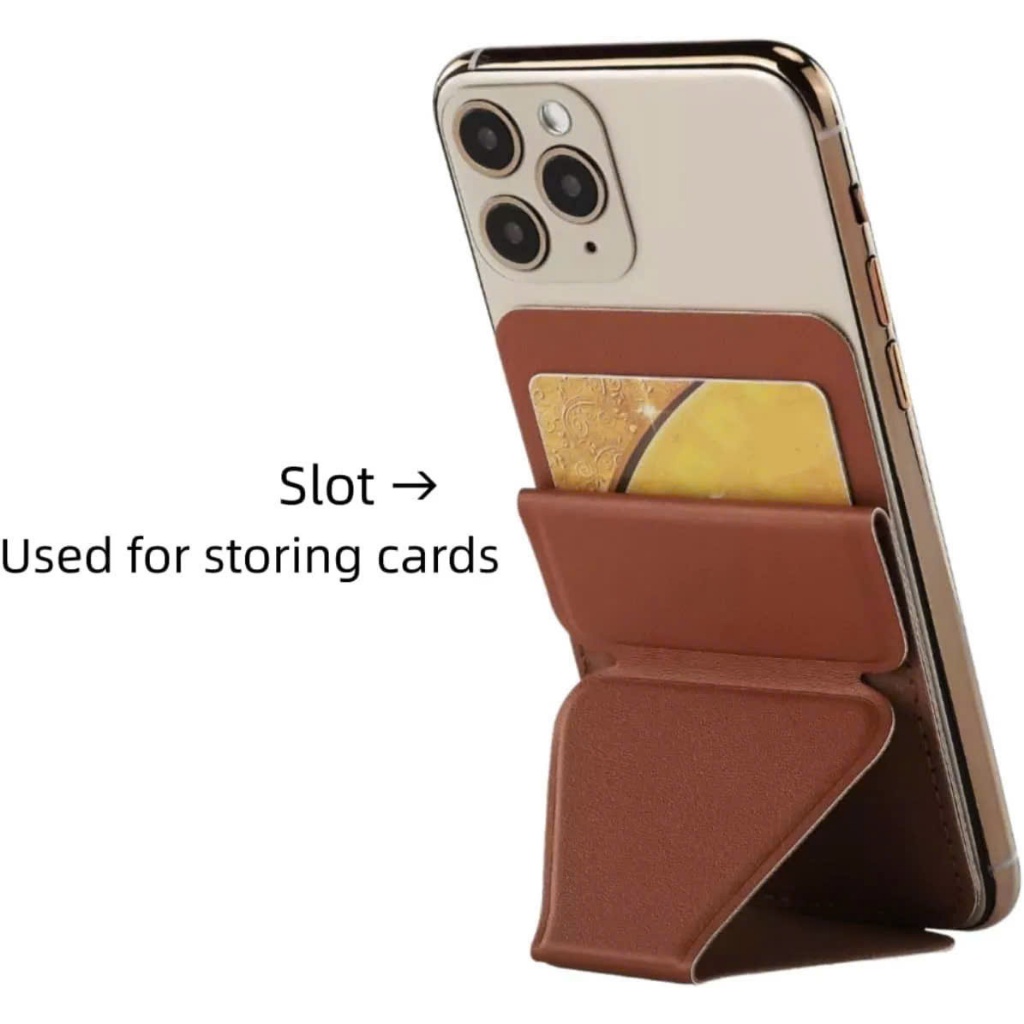 Giá đỡ đa năng kiêm bóp da dán lưng iphone, ipad, macbook