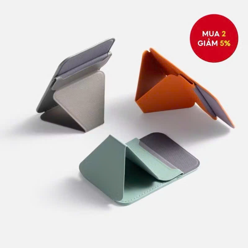 Giá đỡ đa năng kiêm bóp da dán lưng iphone, ipad, macbook