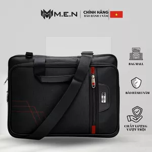 Cặp đa năng học sinh các cấp màu đen cơ bản thêu hoa Origin
