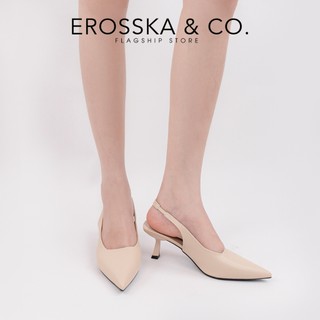 Erosska - Giày cao gót mũi nhọn kiểu dáng đơn giản thanh lịch màu trắng cao 7cm - EH042