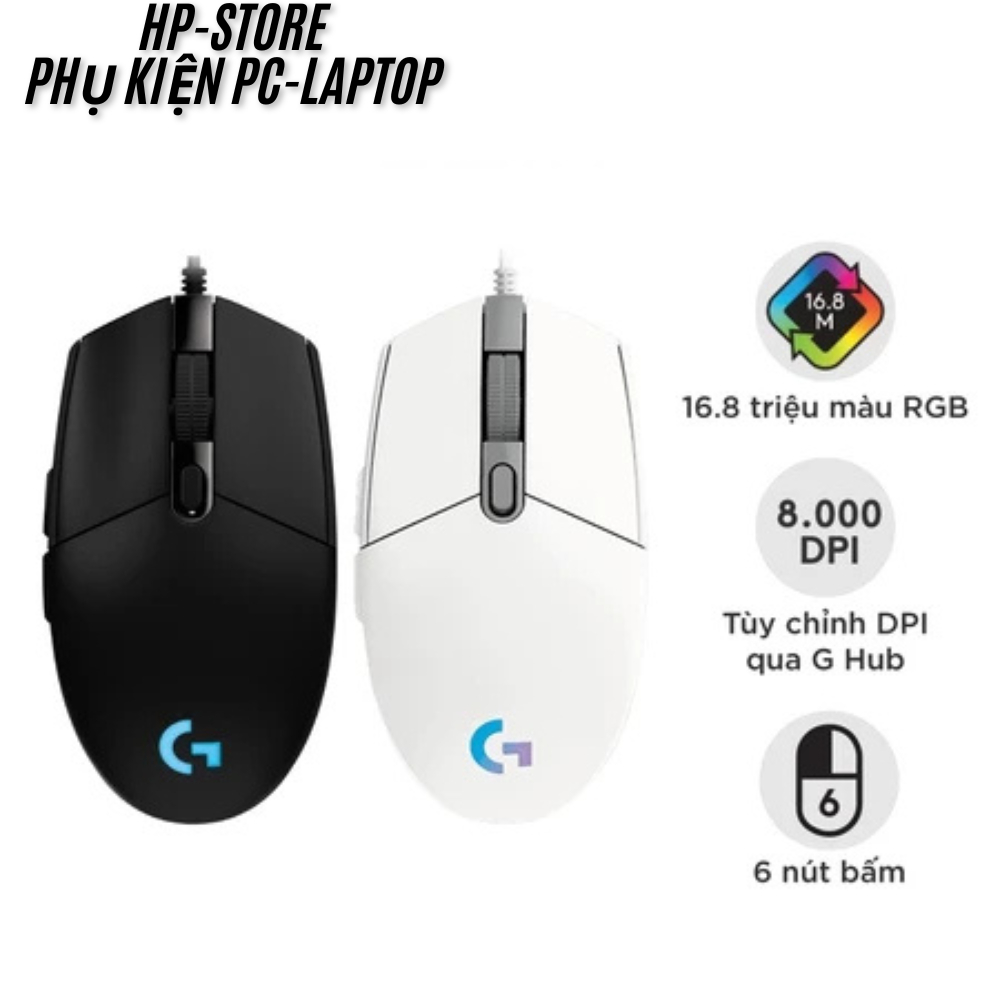Chuột Máy Tính có dây Gaming Logitech G102(OEM) Lightsync - RGB, Kết nối Usb, Tặng Lót, BH 12T