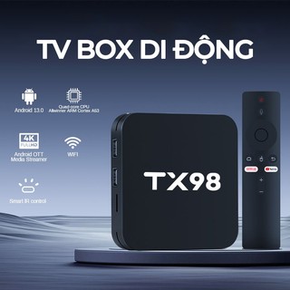 TV Box Android 13.0 - TX98 Pro - 4K UHD - 16G+256G - Điều Khiển Giọng Nói - Bluetooth