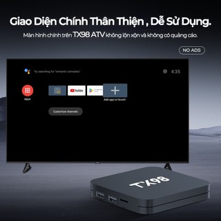 TV Box Android 13.0 - TX98 Pro - 4K UHD - 16G+256G - Điều Khiển Giọng Nói - Bluetooth