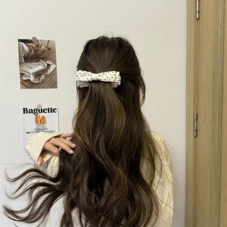 Satin Nơ Chuối Kẹp Nữ Đuôi Ngựa Kẹp Tóc Phụ Kiện Tóc họa tiết chấm bi OKT_0004