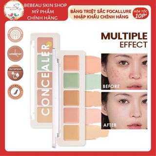 Bảng Triệt Sắc Che Khuyết Điểm Focallure 5 Ô Concealer Đa Năng Che Thâm Mụn Chính Hãng - Bebeau