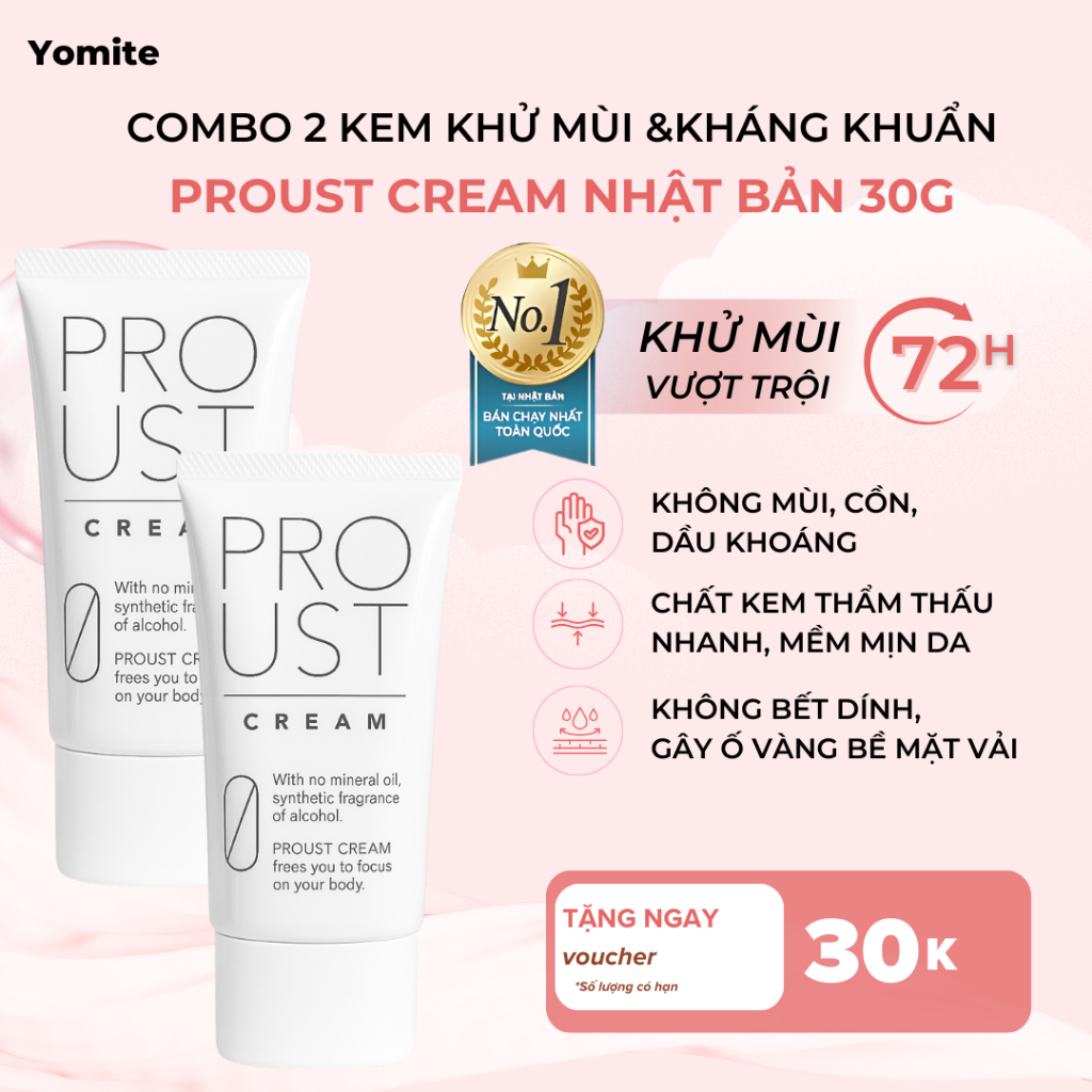 Kem Khử Mùi Proust Cream - Hình ảnh thực tế