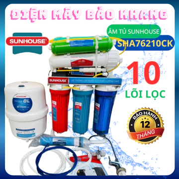 [ Hỏa Tốc ] Máy Lọc Nước Sunhouse 10 cấp không vỏ tủ ,phù hợp trung cư hay nhà phố , để gầm rửa chén