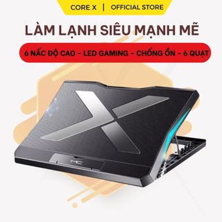 Đế tản nhiệt laptop COREX Q3 có 6 quạt làm mát nhanh chống ồn đèn led gaming giúp tăng hiệu năng bảo vệ máy tính