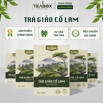 [COMBO 5 HỘP] Trà Giảo Cổ Lam TEABOX Hộp 30 Túi Lọc Tem Chỉ x 3 Gram Tiêu Chuẩn ISO 22000