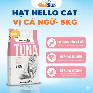 Hạt Cho Mèo Hello Cat Tuna Vị Cá Ngừ Túi 5kg – Hạt Dinh Dưỡng Cho Mèo Mọi Lứa Tuổi