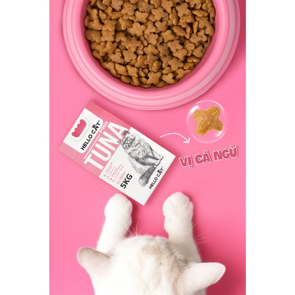 Hạt Cho Mèo Hello Cat Tuna Vị Cá Ngừ Túi 5kg – Hạt Dinh Dưỡng Cho Mèo Mọi Lứa Tuổi