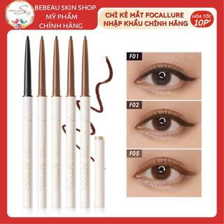 Bút chì kẻ mắt FOCALLURE siêu mảnh 1.7mm mềm mịn lâu trôi, chống nước 1g - Bebeau