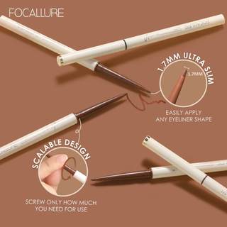 Bút chì kẻ mắt FOCALLURE siêu mảnh 1.7mm mềm mịn lâu trôi, chống nước 1g - Bebeau