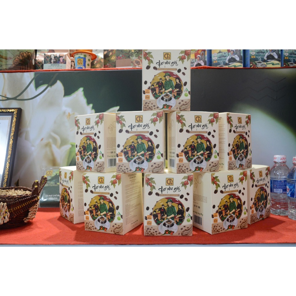 Cà Phê  Phin Giấy CF15 Coffee - Hộp 10 Gói - Cà Phê Người Lính ( Robusta Nguyên Chất)